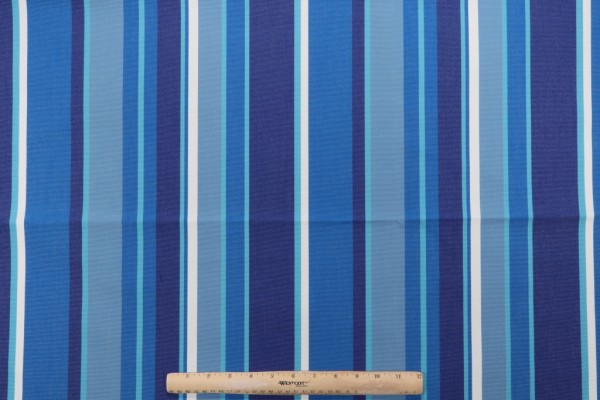 3/4 Yard Woven Acrylic Stripe Outdoor Fabric in Blue