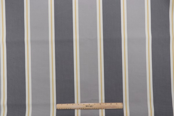 Woven Polyester Stripe Outdoor Fabric in Slate
