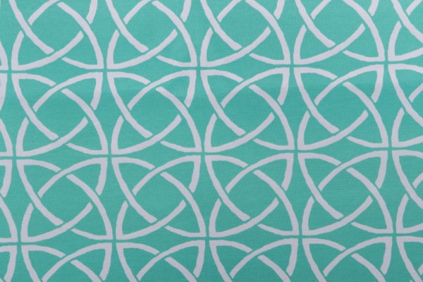 Printed Polyester Outdoor Fabric in Blue/Green