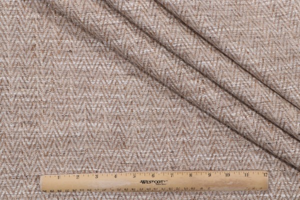 Chevron Upholstery Fabric in Natural