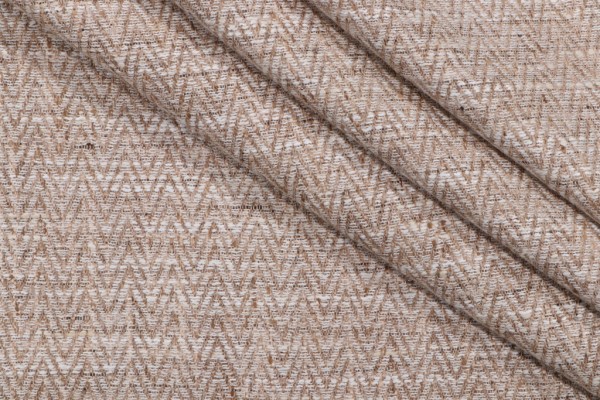 Chevron Upholstery Fabric in Natural