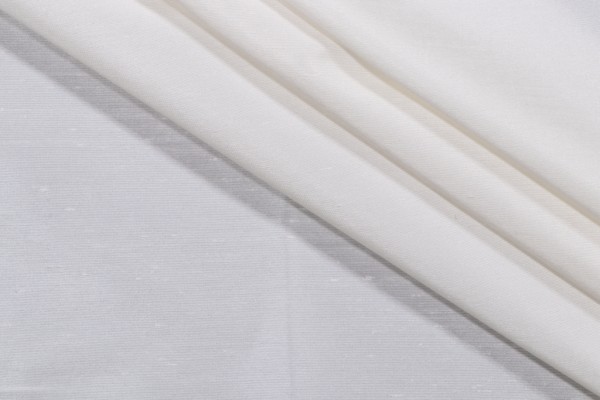 Silk Drapery Fabric in Ecru