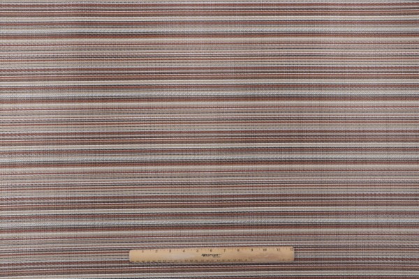 Woven Vinyl Mesh Sling Chair Outdoor Fabric in Brick Stripe