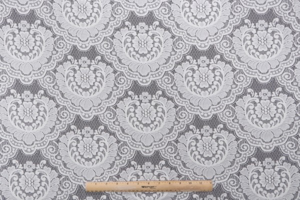 Click for 1 Yard Poly Lace Semi Sheer Drapery in Cream 1 Yard Poly Lace Semi Sheer Drapery in Cream