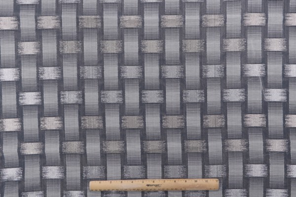 Semi-Sheer Embroidered Drapery Fabric in Platinum