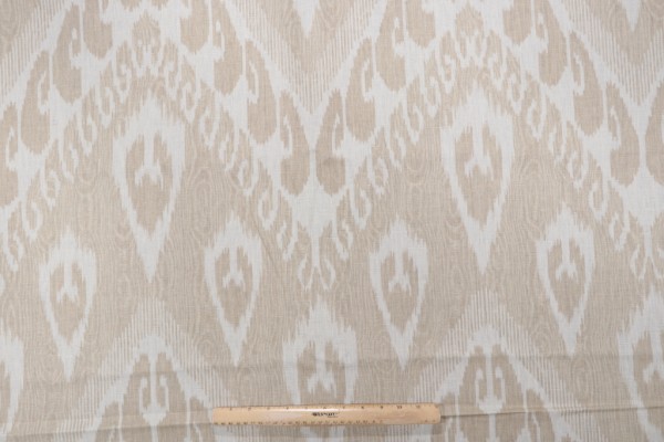 Vari Printed Linen Blend Drapery Fabric in Sandstone