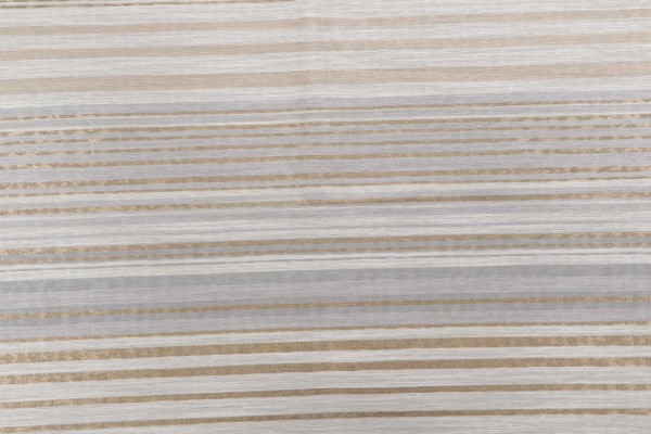 Woven Semi Sheer Drapery Fabric in Ivory/Gold