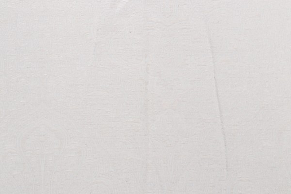 Woven Chenille Damask Upholstery Fabric in Cream