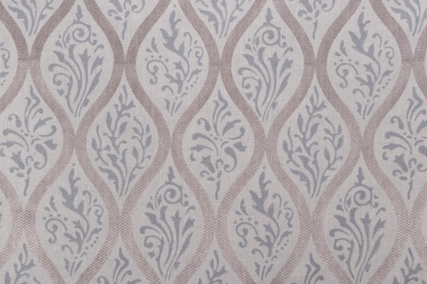 Sample of Thibaut Francis Embroidery Decorator Fabric in Flax 