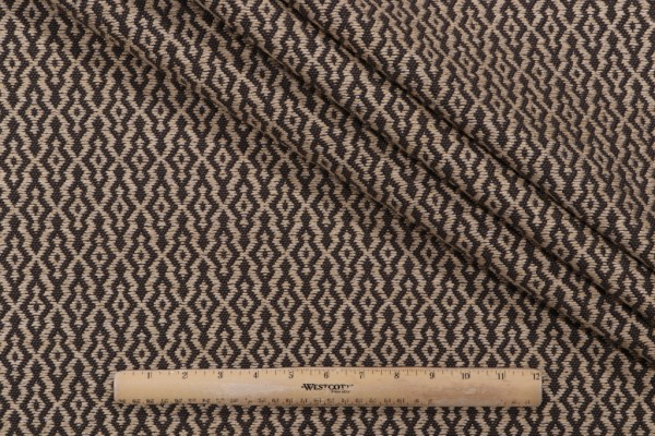 Thibaut Sumatra W74352 Woven Upholstery Fabric in Black on Sand 