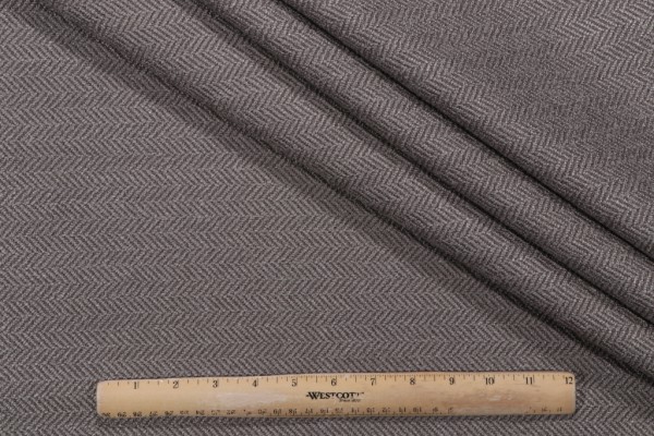 Thibaut Ellis Herringbone W72953 Woven Upholstery Fabric in Smoke