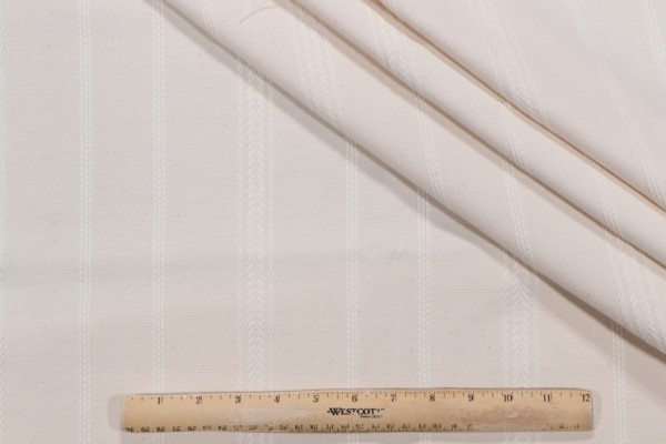 Rowan Woven Upholstery Stripe Fabric in Linen