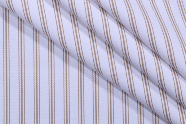 Sample of Terrasol Folly Ticking Stripe Acrylic Outdoor Fabric in Sand 