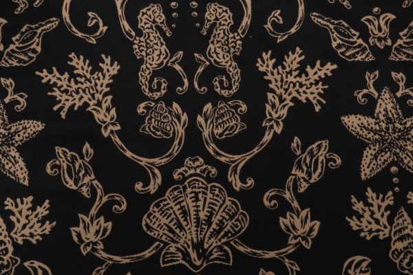 Thibaut Swept Away Woven Acrylic Outdoor Fabric in Black W8412