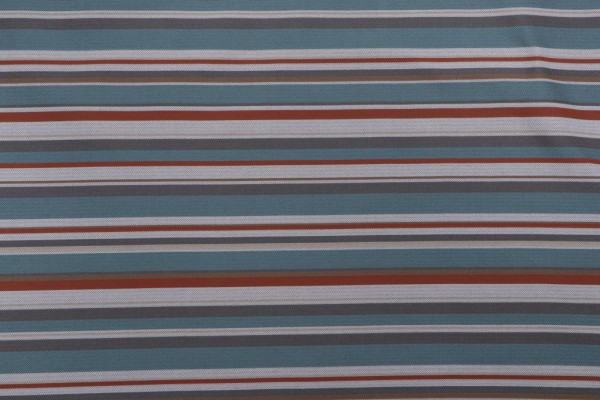 Phifer Stripe Woven Olefin Outdoor Fabric in Red and Blue