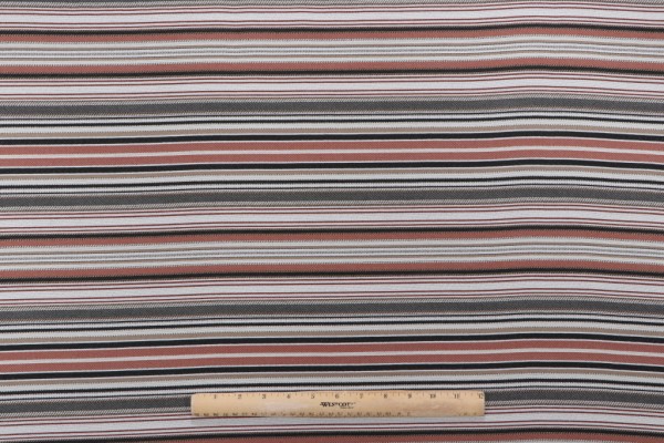 Phifer Stripe Woven Olefin Outdoor Fabric in Sienna
