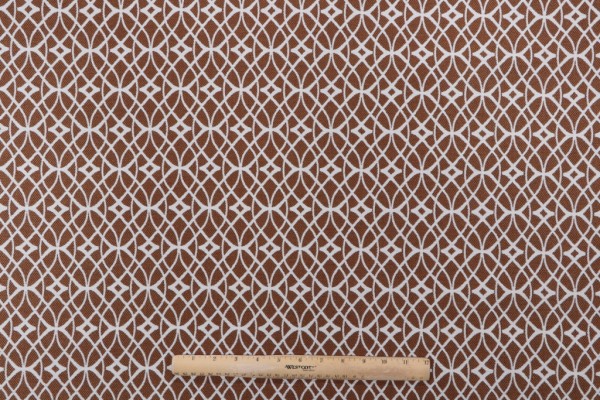 Phifer Scrollwork Woven Olefin Outdoor Fabric in Pecan