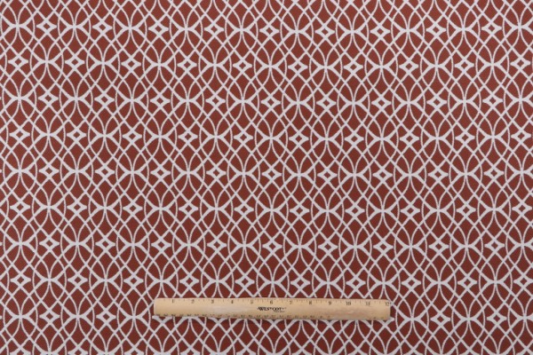 Phifer Scrollwork Woven Olefin Outdoor Fabric in Mahogany