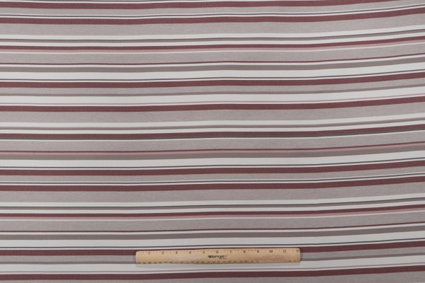 Phifer Stripe Woven Olefin Outdoor Fabric in Rose