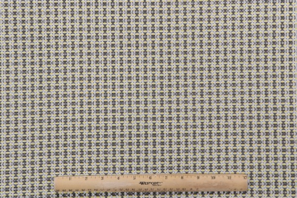 Phifertex Woven Vinyl Mesh Sling Chair Outdoor Fabric in Lemon/Blazer