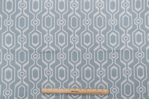 Click for .75 Yards Phifer Chainlink Scrollwork Woven Olefin Outdoor Fabric in Adriatic Phifer Chainlink Scrollwork Woven Olefin Outdoor Fabric in Adriatic