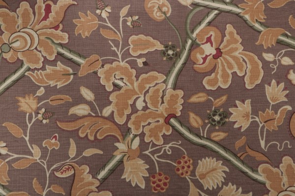 Thibaut Denmark Printed Cotton Linen Drapery Fabric in Brown F96031