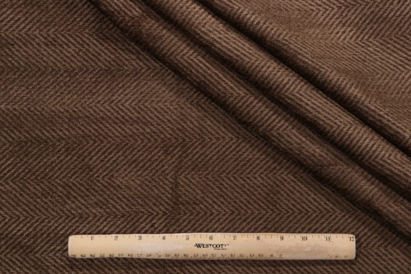 Thibaut Herringbone Chenille Upholstery Fabric in Cocoa