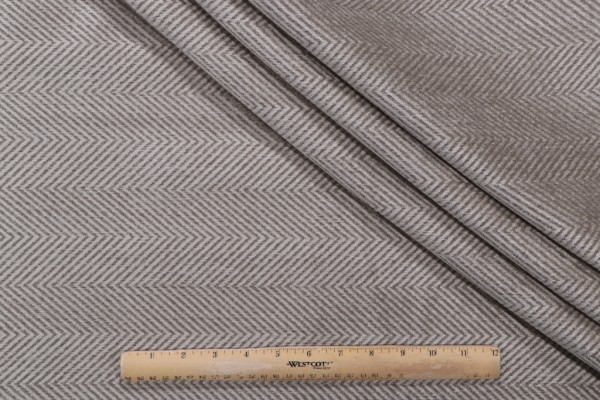 Thibaut Hillside Herringbone Chenille Upholstery Fabric in Steel W72932