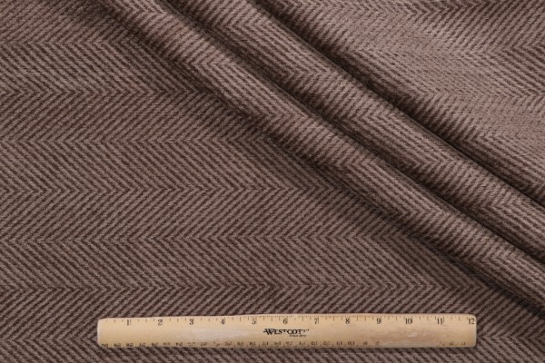 Thibaut Hillside Herringbone Chenille Upholstery Fabric in Hazelnut W72921