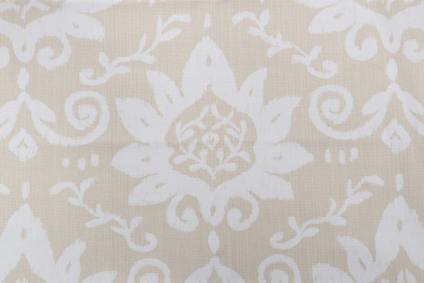 Thibaut Bridgewater Printed Cotton Drapery Fabric in Beige F9162