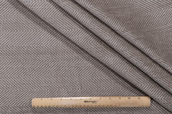 Thibaut Hillside Herringbone Chenille Upholstery Fabric in Steel W72932