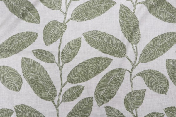 Thibaut Komodo Leaves Printed Viscose Linen Drapery Fabric in Green F95715