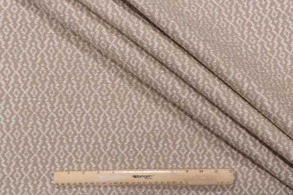 Thibaut W74351 Sumatra Upholstery Fabric in Linen on Ivory W74351
