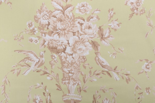 Thibaut Robin Toile Printed Cotton Drapery Fabric in Green F91321