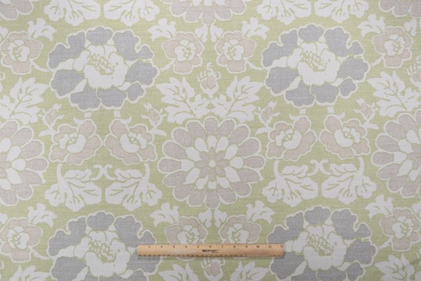 Click for 4.2 Yards Anna French Shima AF2586 Printed Linen Blend Drapery Fabric in Apple Green for Thibaut Anna French Shima AF2586 Printed Linen Blend Drapery Fabric in Apple Green for Thibaut