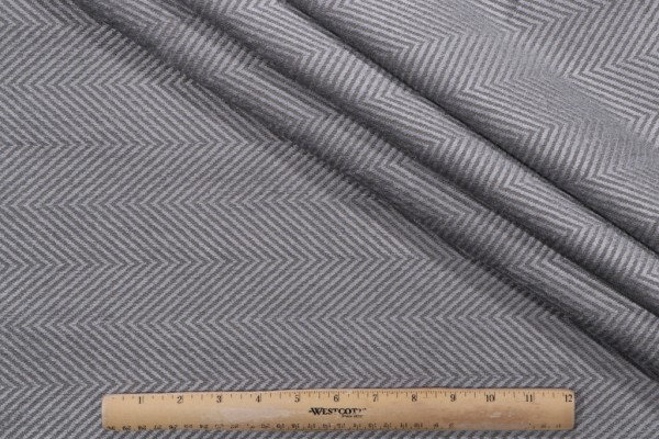 Thibaut Hillside Herringbone Chenille Upholstery Fabric in Flannel W72922