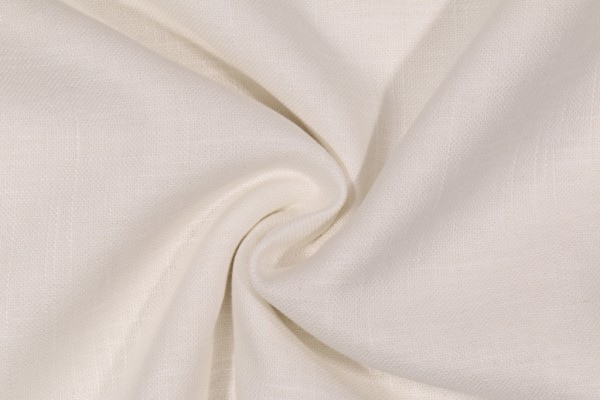 Covington Jefferson Linen Drapery Fabric in 198 White