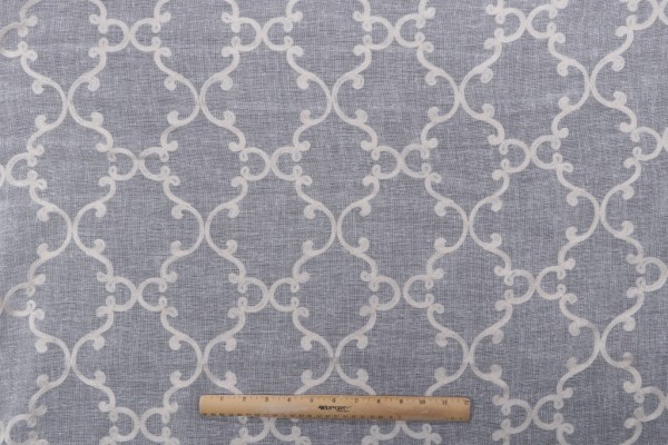 Click for 1 Yard Alya Semi Sheer Embroidered Drapery Fabric in Eggshell 1 Yard Alya Semi Sheer Embroidered Drapery Fabric in Eggshell