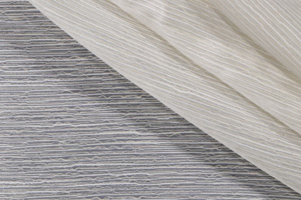 Aurelia Semi-Sheer Drapery Fabric in Oyster 116 Wide