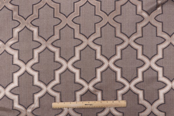 Click for 7 Yards Fretwork Upholstery Fabric in Cashew Fretwork Upholstery Fabric in Cashew