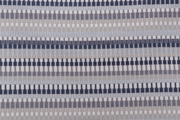 Key Stripe Chenille Upholstery Fabric in Marine