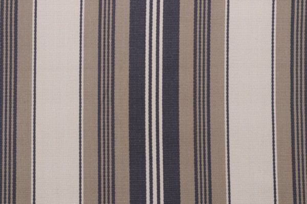 Woven Stripe Decorator Fabric in Caviar