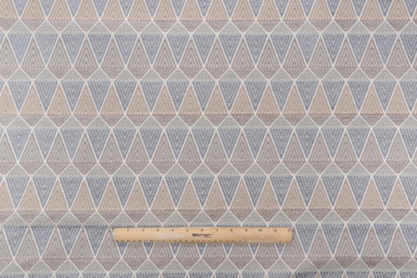 Woven Chenille Upholstery Fabric in Chambray