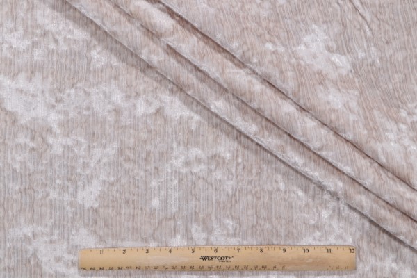 Textured Velvet Upholstery fabric in Champagne