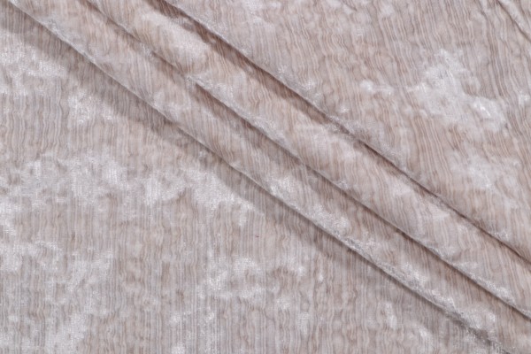 Textured Velvet Upholstery fabric in Champagne