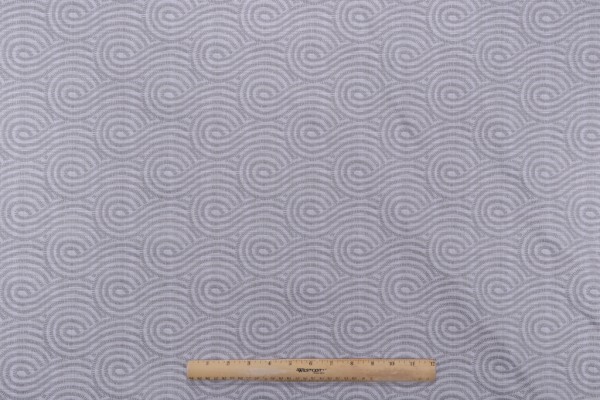 Waves Upholstery Fabric in Grey