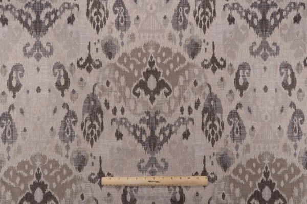 Damask Upholstery Fabric in Charcoal