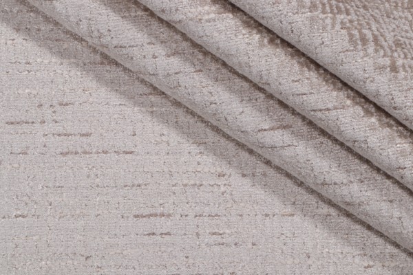 Patterned Chenille Upholstery Fabric in Linen