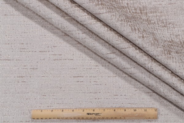 Patterned Chenille Upholstery Fabric in Linen