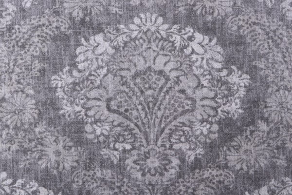 Magnolia Home Hamilton Printed Cotton Drapery Fabric in Grey